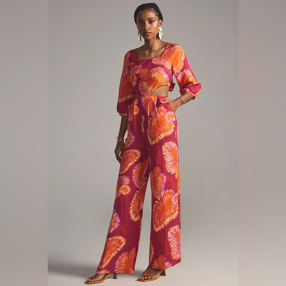 Farm x Anthropologie Tie-Back Cutout Jumpsuit